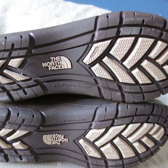 The North Face Shellista Lace Tall Winter Boots Faux Fur Top Brown & White 8 M - Picture 7 of 16